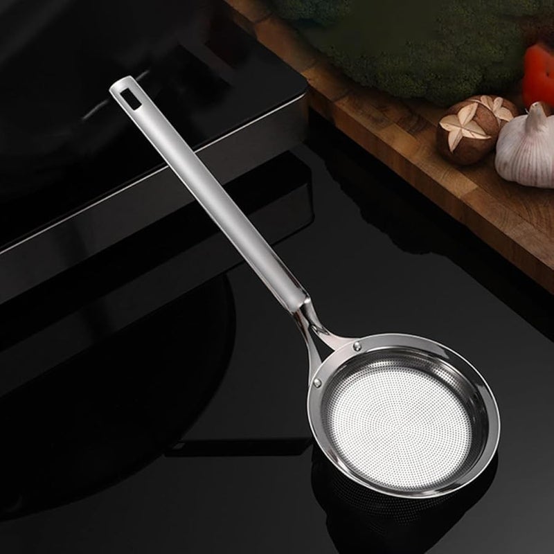 Stainless Steel Fine Mesh Skimmer Ladle For Kitchen Cooking Hot Pot Oil Draining - Image 2